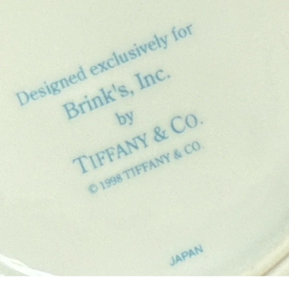 Tiffany & Co Brinks Trinket Box Porcelain Dish Vintage 90s Japan Retirement Gift